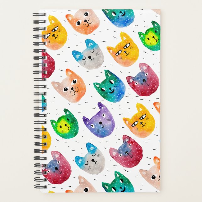 Chats aquarelles et amis (Devant)