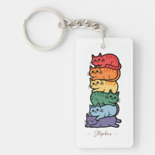 Chats arc-en-ciel empilés - Fête de la fierté LGBT