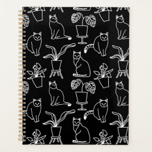 Chats blancs en noir