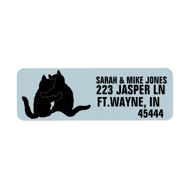 CHATS CAT DANS LES ÉTIQUETTES D'ADRESSE RETOUR AMO (Devant)