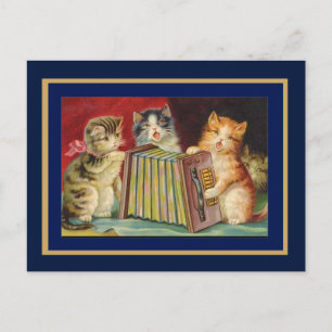 Chats chantants Vintages de carte postale
