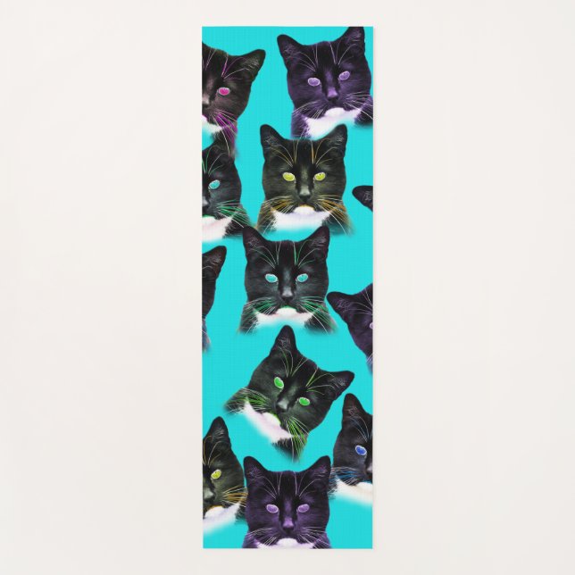 Chats cool ! Tapis de yoga (Devant)