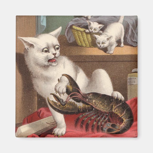 Chats coquins - Homard surprise Magnet (Devant)