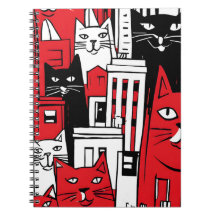 Chats dans le cahier d'art de New York - Chat fant