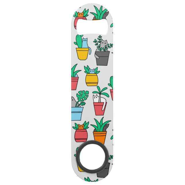 Chats dans les pots à fleurs (Devant)