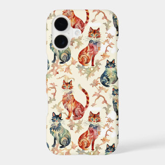 Chats dans un motif d'aquarelle chinoise