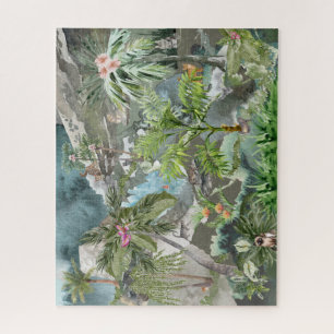 Chats dans un puzzle de jungle