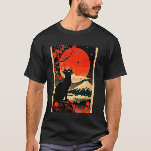 Chats d'art japonais T-shirt chat Kawaii style jap