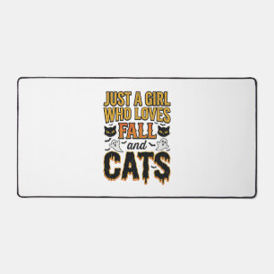Chats d'automne fille d'Halloween Graphisme vintag