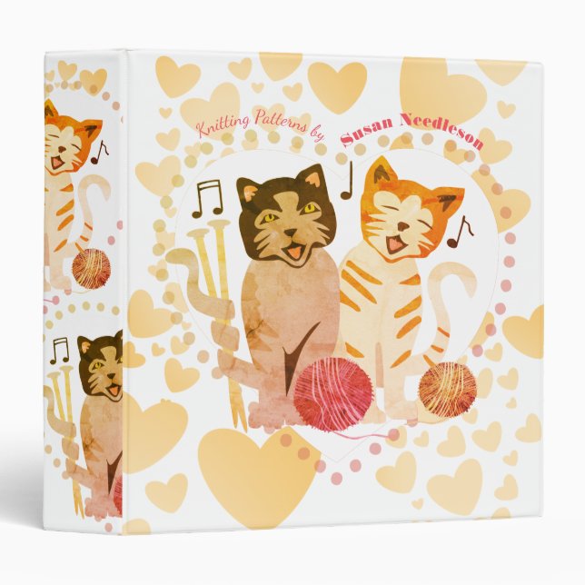 Chats de chant classeur de motif de fil (Devant/Côté)