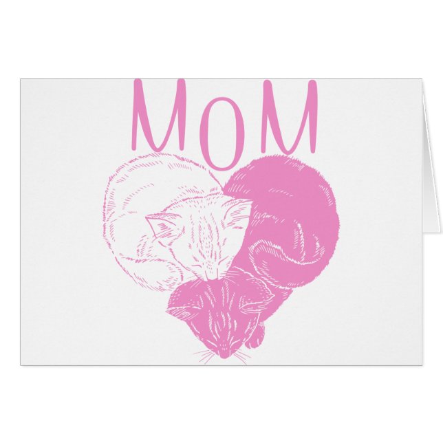 Chats de coeur MOM rose (Devant horizontal)