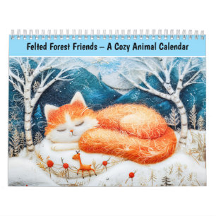 Chats de la forêt feutrée – Un calendrier animalie