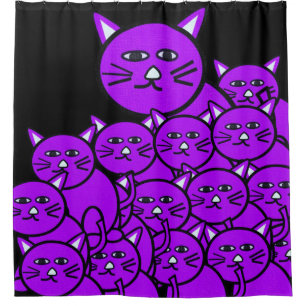 Chats de rideau de douche