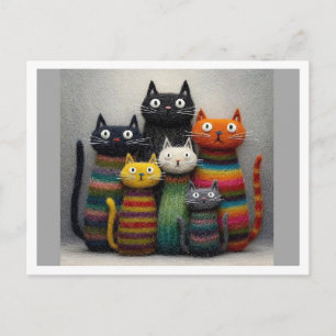Chats drôles. Carte postale