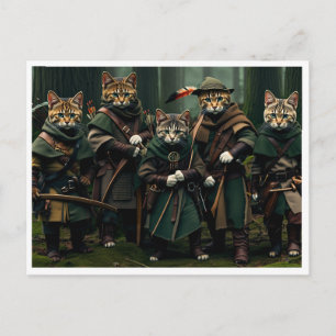Chats drôles. Carte postale