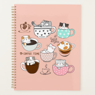 Chats drôles de café