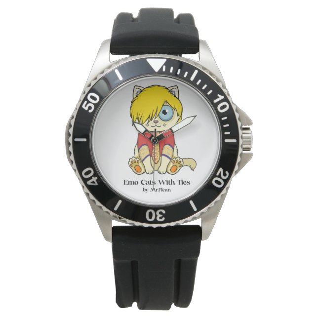 Chats Emo Avec Montres Cravates (devant)