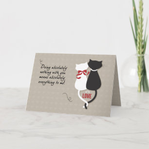 Chats en amour Carte de voeux de la Saint-Valentin