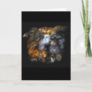 Chats et carte de voeux de chien