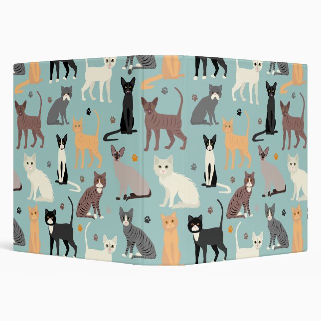 Chats et Empreintes de pattes Classeur de ceinture (Arrière-plan)