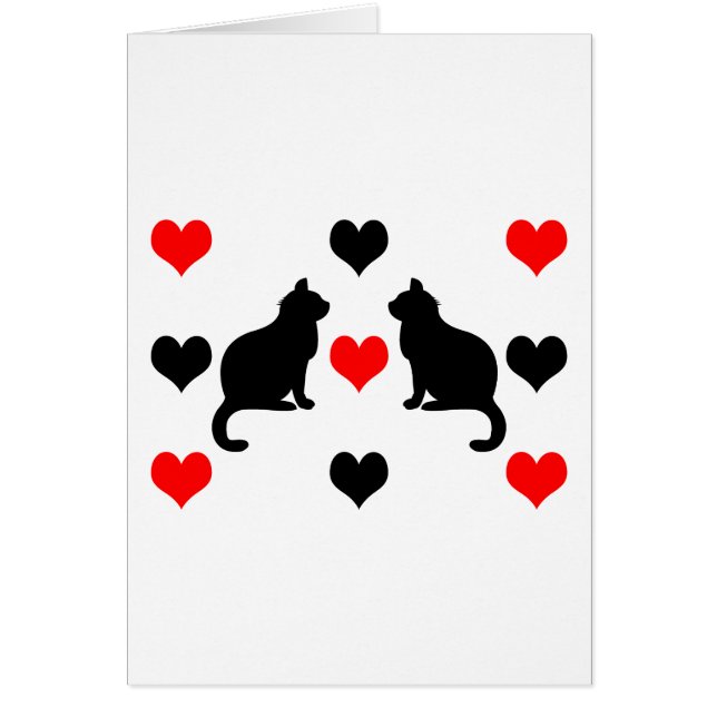 Chats et motifs de coeur (Devant)