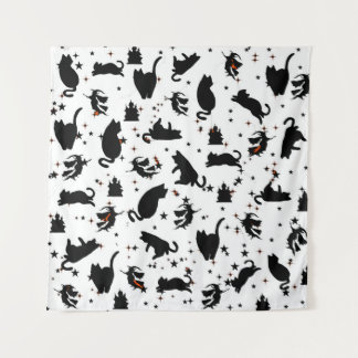 Chats et Tapisserie de château blanc