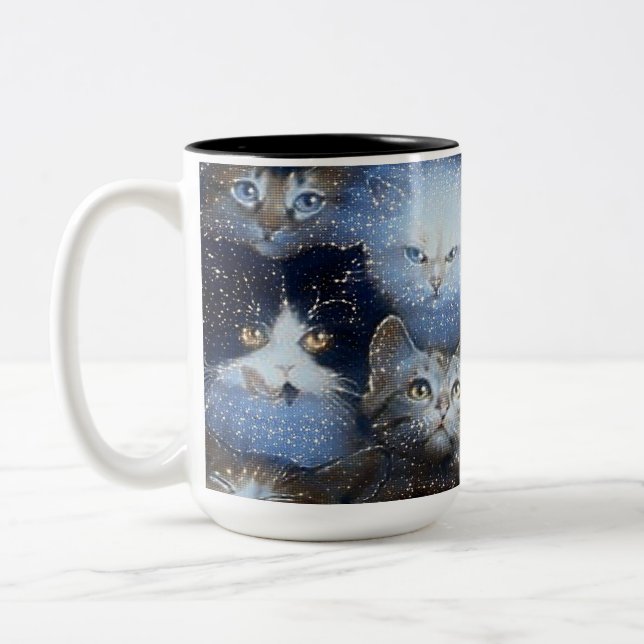 Chats étincelants Café Mug (Gauche)