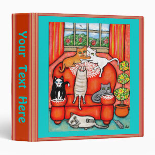 Chats faits sur commande sur le classeur d'art de
