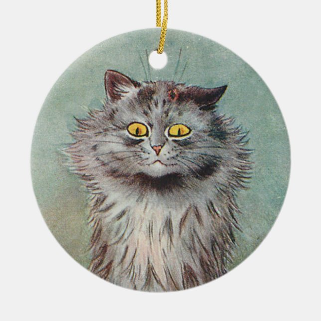 Chats gris à deux côtés ・ Louis Wain ・ Ornement (Devant)