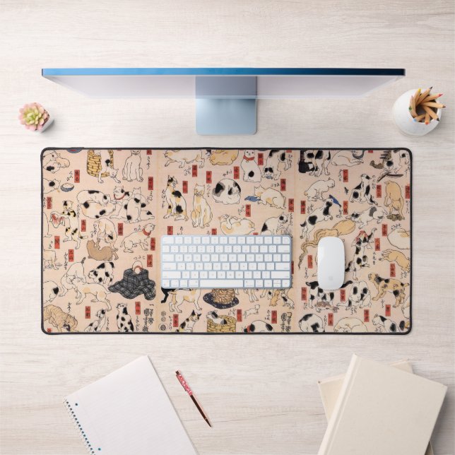 Chats Japonais de l'ère Edo, Kuniyoshi, Ukiyo-e (Bureau 1)