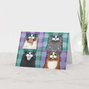 Chats Jusqu'À Pas De Bonne Carte De Voeux