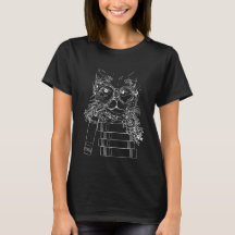 Chats lisant des livres sur votre T-shirt