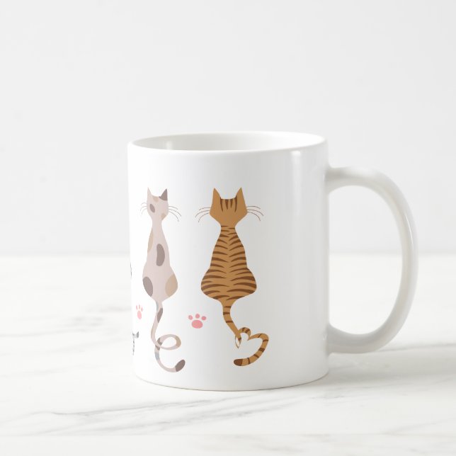 Chats Love Tails Mug (Droite)