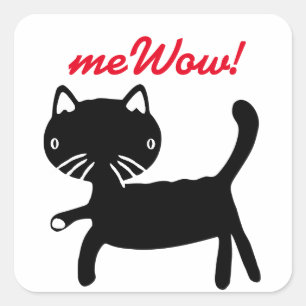 Chat's meWOW Black & White Good Job Sticker