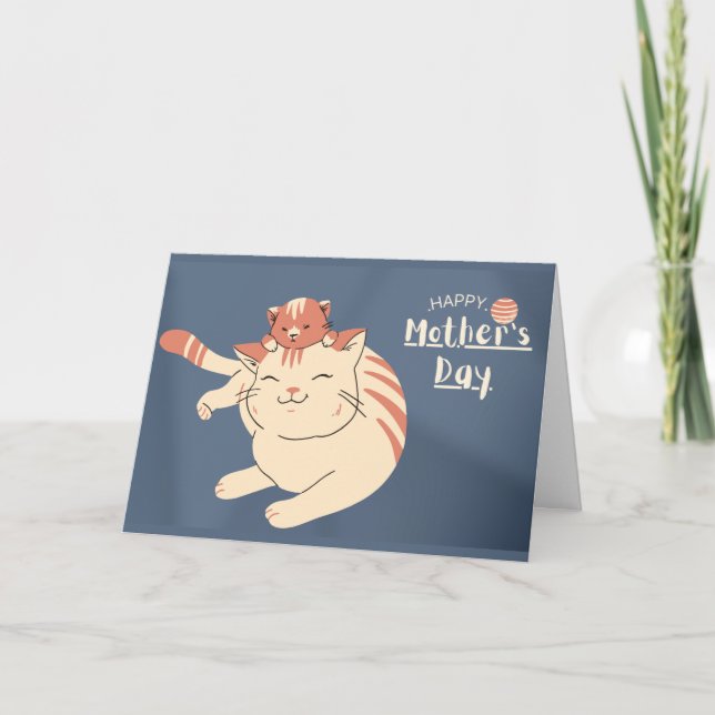 Chats mignons Bonne carte de fête des mères (Devant)