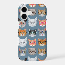 Chats mignons portant des lunettes Motif
