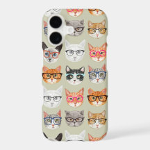 Chats mignons portant le motif en verre