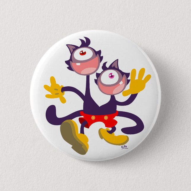 Chats monoculaires en Tandem Walk badge bouton (Devant)