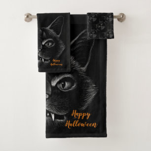 Chats noirs d'Halloween