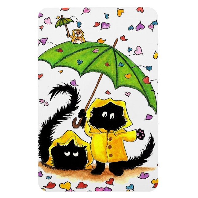 Chats noirs par BiHrLe Magnet (Vertical)