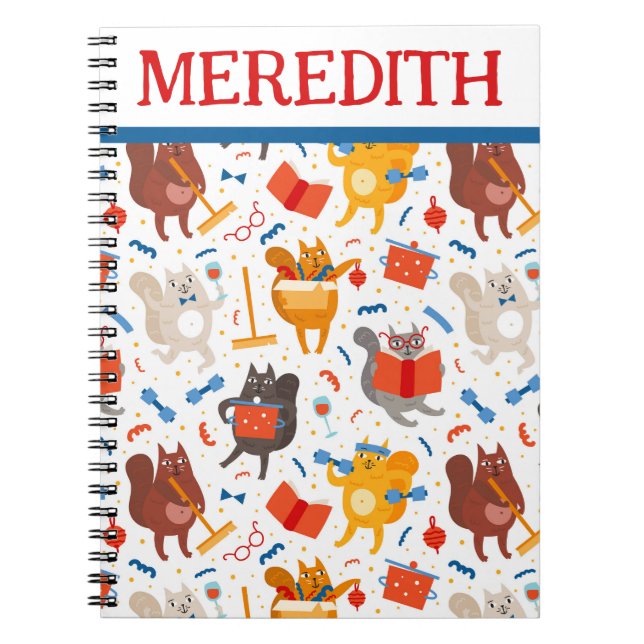 Chats occupés sur tout le Carnet d'impression (Devant)