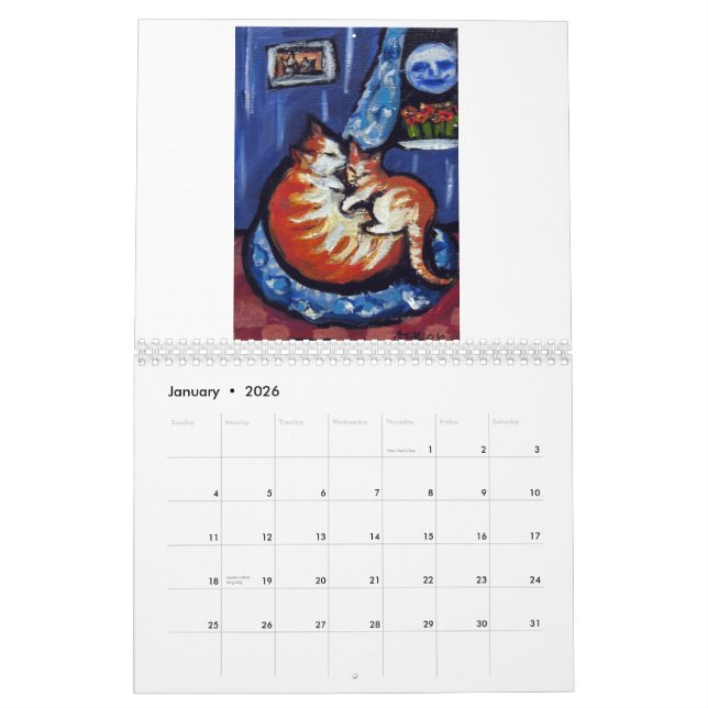 Chats par le calendrier d'Angie 2013 (Jan 2026)