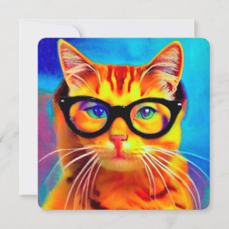 Chats portant des lunettes Carte de voeux