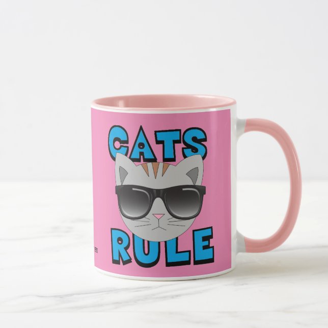 Chats Règle Lunettes de soleil Kitty Mug (Droite)