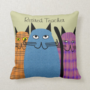 Chats retirés d'art populaire de coussin de