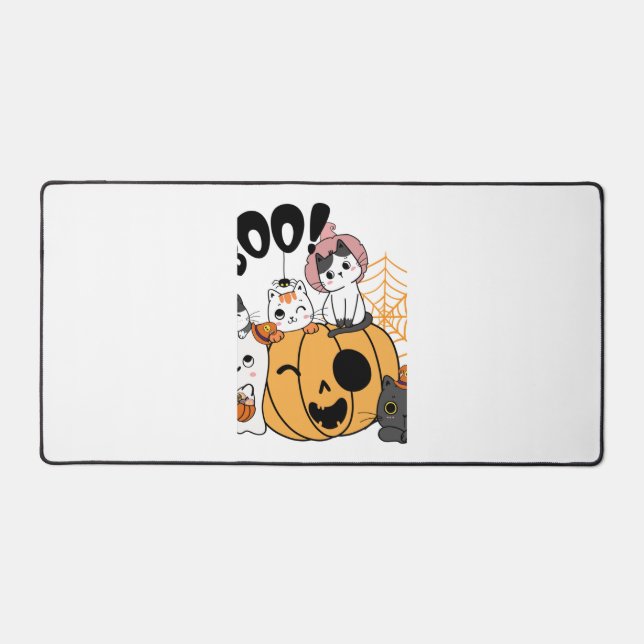 Chats S'Amusant Sur Sticker Halloween (Recto)