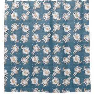 Chats Space adorable Motif Douche rideau