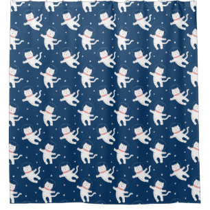 Chats Space adorable Motif Douche rideau