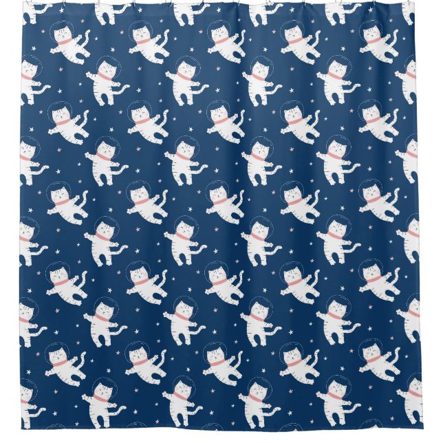 Chats Space adorable Motif Douche rideau (Devant)