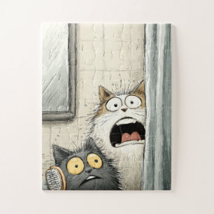 Chats surprise de douche - Puzzle amusant